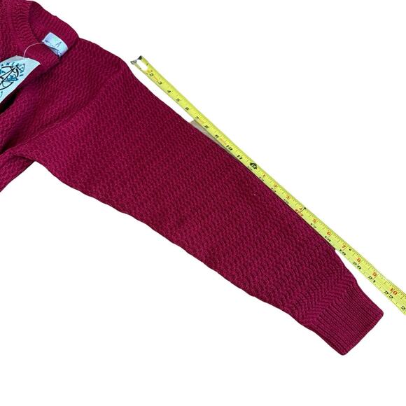 Vtg 90s Y2K American Weekend Heavy Sweater Men's Red Preppy Prep Fisherman NWT - Picture 4 of 8